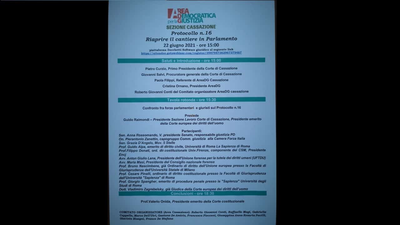 Protocollo n.16. Riaprire il cantiere in Parlamento