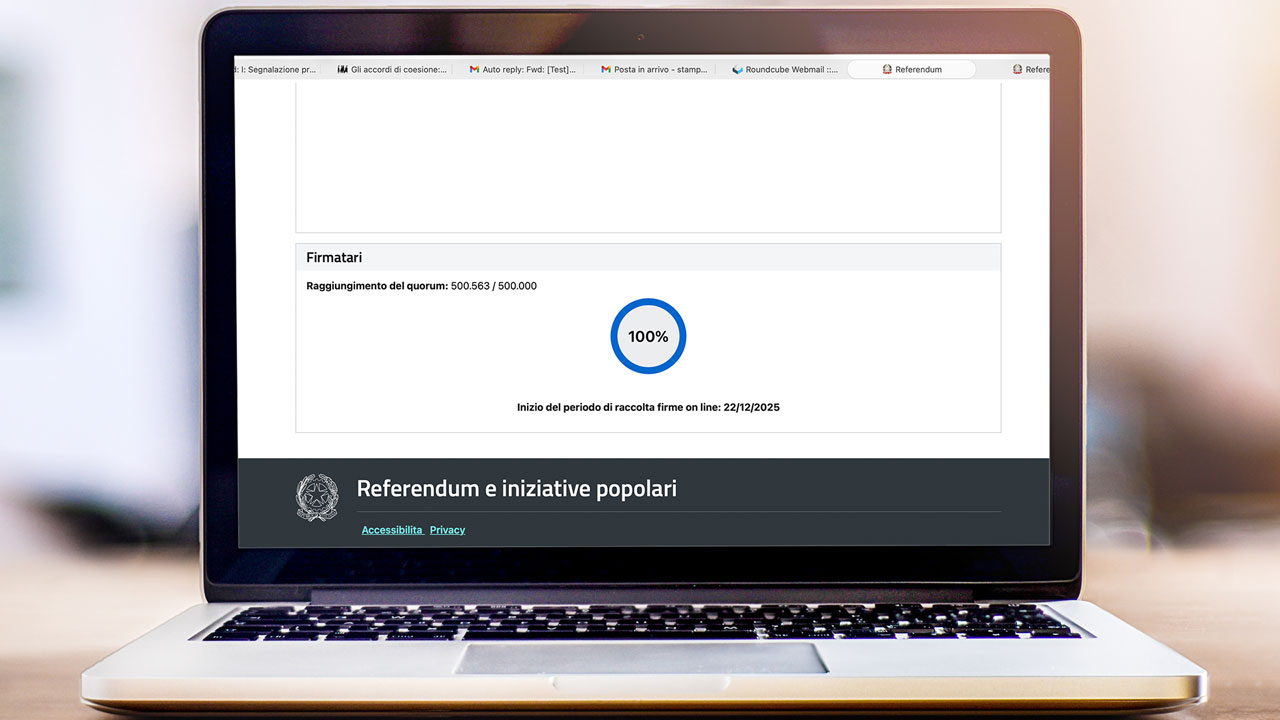 Raggiunte le 500.000 firme